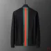 Gucci Web Stripe Crew-Neck Knit Sweater, Black, Navy Blue #B68007