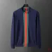 Gucci Web Stripe Crew-Neck Knit Sweater, Black, Navy Blue #B68007