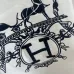 Hermès Carriage H Logo Print Crewneck Sweatshirt, Black, White, Orange #B68040