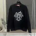 Hermès Carriage H Logo Print Crewneck Sweatshirt, Black, White, Orange #B68040