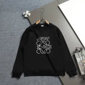 LOEWE 420g Anagram Logo Crewneck Sweatshirt White,Black #B68018
