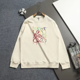 LOEWE 420g Crewneck Sweatshirt Mint Green,Cream,Black #B68017