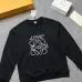 Loewe Anagram Embroidered Crewneck Sweatshirt, Black White #B67882