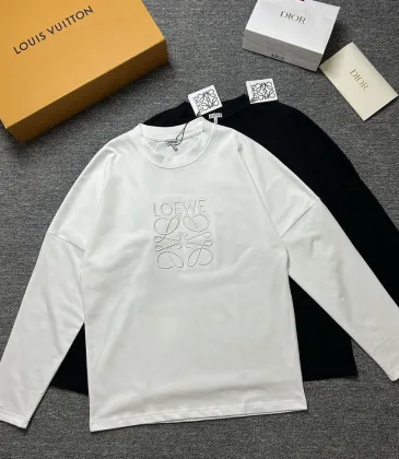 Loewe Anagram Embroidered Long Sleeve Tee, Black White #B67883 Loewe Anagram Embroidered Long Sleeve Tee, Black White #B67883