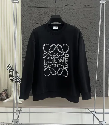 Loewe Anagram Logo Print Crewneck Sweatshirt, Black, White #B68041