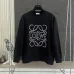 Loewe Anagram Logo Print Crewneck Sweatshirt, Black, White #B68041