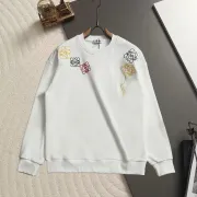 Loewe Multicolor Anagram Shoulder Embroidery Crew Neck Pullover Sweatshirt For Men 2‑Colors #B67392