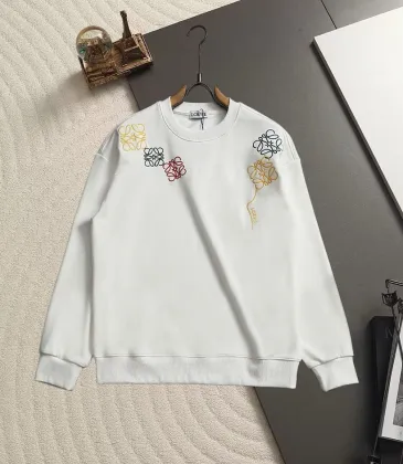 Loewe Multicolor Anagram Shoulder Embroidery Crew Neck Pullover Sweatshirt For Men 2‑Colors #B67392