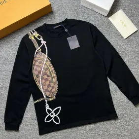 LV Hot Air Balloon Print Long Sleeve Tee, Black White #B67885