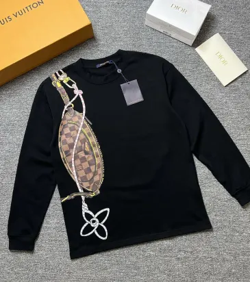 LV Hot Air Balloon Print Long Sleeve Tee, Black White #B67885