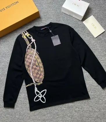 LV Hot Air Balloon Print Long Sleeve Tee, Black White #B67885 LV Hot Air Balloon Print Long Sleeve Tee, Black White #B67885