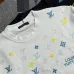 LV Monogram Allover Print Long Sleeve Tee, Black White #B67886