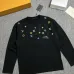 LV Monogram Allover Print Long Sleeve Tee, Black White #B67886