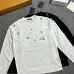 LV Monogram Allover Print Long Sleeve Tee, Black White #B67886