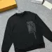LV Monogram Patch Crewneck Sweatshirt, Black White #B67884