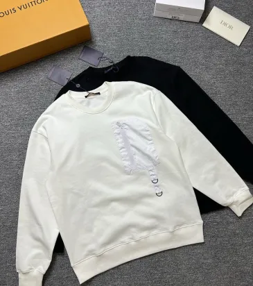 LV Monogram Patch Crewneck Sweatshirt, Black White #B67884