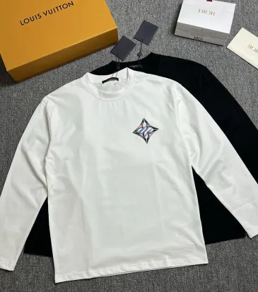 LV Star Flower Logo Long Sleeve Tee, Black White #B67887