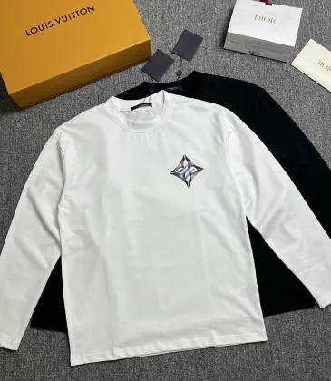 LV Star Flower Logo Long Sleeve Tee, Black White #B67887 LV Star Flower Logo Long Sleeve Tee, Black White #B67887