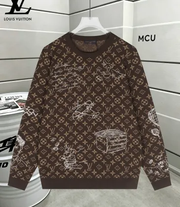 Louis Vuitton 2026FW Monogram Graffiti Wool Blend Crewneck Sweater, Brown #B68818