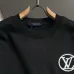 Louis Vuitton Classic Circular LV Paris Logo Print Crew Neck Pullover Sweatshirt For Men Black #B67390