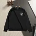 Louis Vuitton Classic Circular LV Paris Logo Print Crew Neck Pullover Sweatshirt For Men Black #B67390