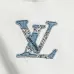 Louis Vuitton Classic Logo Denim Patchwork Embroidered Crewneck Sweatshirt #B67436