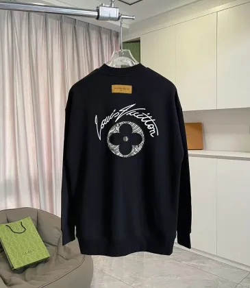 Brand L Crewneck Sweatshirt Script Logo Front &amp; Back, Black, White #B68575