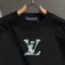 Louis Vuitton Denim‑Style LV Logo Crew Neck Pullover Sweatshirt For Men Solid Black #B67384