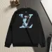Louis Vuitton Denim‑Style LV Logo Crew Neck Pullover Sweatshirt For Men Solid Black #B67384