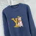 Louis Vuitton Dog Graphic LV Logo Crewneck Knit Sweater, Navy #B69198