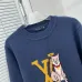Louis Vuitton Dog Graphic LV Logo Crewneck Knit Sweater, Navy #B69198