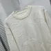 Louis Vuitton Embossed Monogram Crew Neck Knit Sweater White &amp; Black #B67650
