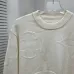 Louis Vuitton Embossed Monogram Crew Neck Knit Sweater White &amp; Black #B67650