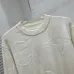 Louis Vuitton Embossed Monogram Crew Neck Knit Sweater White &amp; Black #B67650