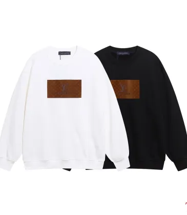 Brand L Flocked Patch Embossed French Terry Crewneck Sweatshirt #B67456