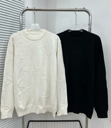 Louis Vuitton Floral Jacquard Knit Sweater, White, Black #B67995