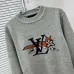 Louis Vuitton Fox Logo Knit Crewneck Sweater, Grey #B69196