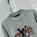 Louis Vuitton Fox Logo Knit Crewneck Sweater, Grey #B69196