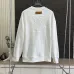 Louis Vuitton Fringed LV Patch Crewneck Sweatshirt, White, Black #B68043