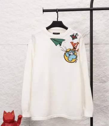Louis Vuitton Gradient Monogram Jacquard Crewneck Knit Sweater #B68820
