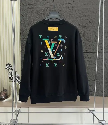 Brand L LV Logo Crewneck Sweatshirt, White, Black #B68042
