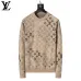 Louis Vuitton Men Monogram Jacquard Polo Knit Sweater Brown, Black #B69141