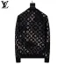 Louis Vuitton Men Monogram Jacquard Polo Knit Sweater Brown, Black #B69141