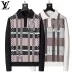Louis Vuitton Men Plaid Jacquard Polo Knit Sweater White, Black #B69131
