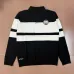 Louis Vuitton Men Striped Polo Knit Sweater Burgundy, Black #B69145