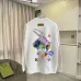 Louis Vuitton Mini Logo Crew‑Neck Sweatshirt, White, Black #B68055
