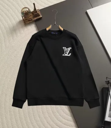 Brand L Minimal Small LV Embroidery Crew Neck Pullover Sweatshirt For Men 3‑Colors #B67391