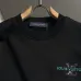 Louis Vuitton Monogram Embroidery Front Back Crew Neck Pullover Sweatshirt for Men Black White #B67386
