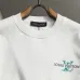 Louis Vuitton Monogram Embroidery Front Back Crew Neck Pullover Sweatshirt for Men Black White #B67386