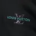 Louis Vuitton Monogram Embroidery Front Back Crew Neck Pullover Sweatshirt for Men Black White #B67386